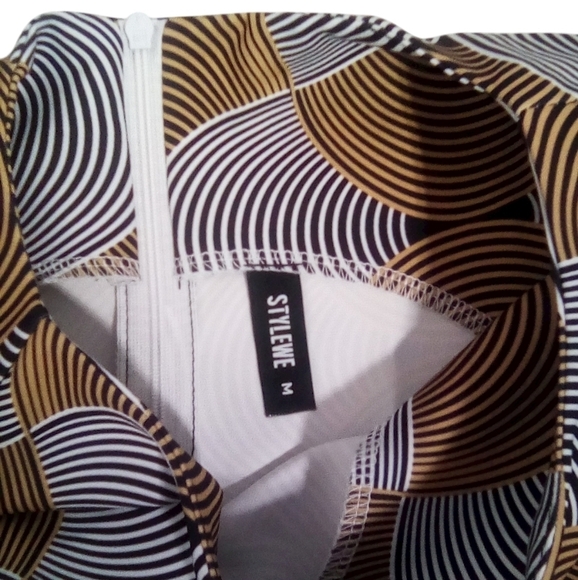 Stylewe Abstract 2 Piece Bold Print Knee LengthTunic & Dress Set Size Medium - Picture 8 of 10